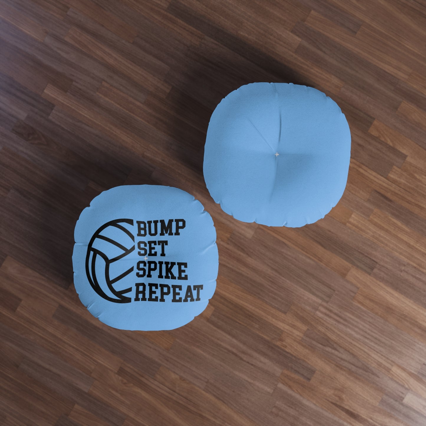 Tufted Floor Pillow Round- Volleyball Theme