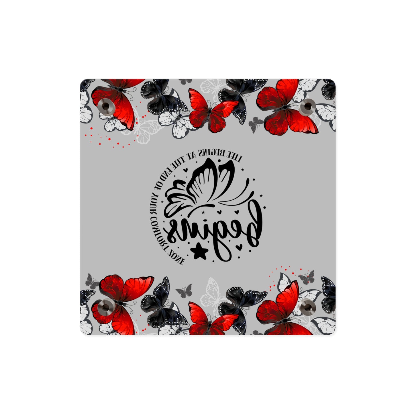 Inspirational Butterfly Acrylic Wall Art Panel - 'Life Begins' Decor