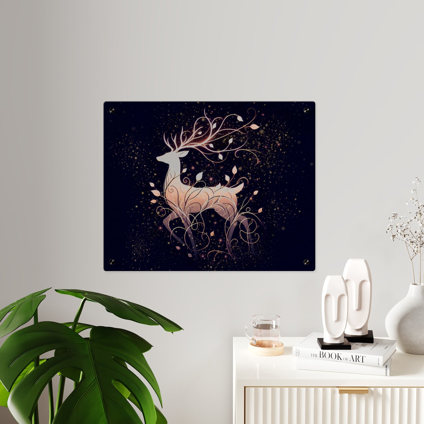 Elegant Deer Acrylic Wall Art Panel - Nature-Inspired Home Decor