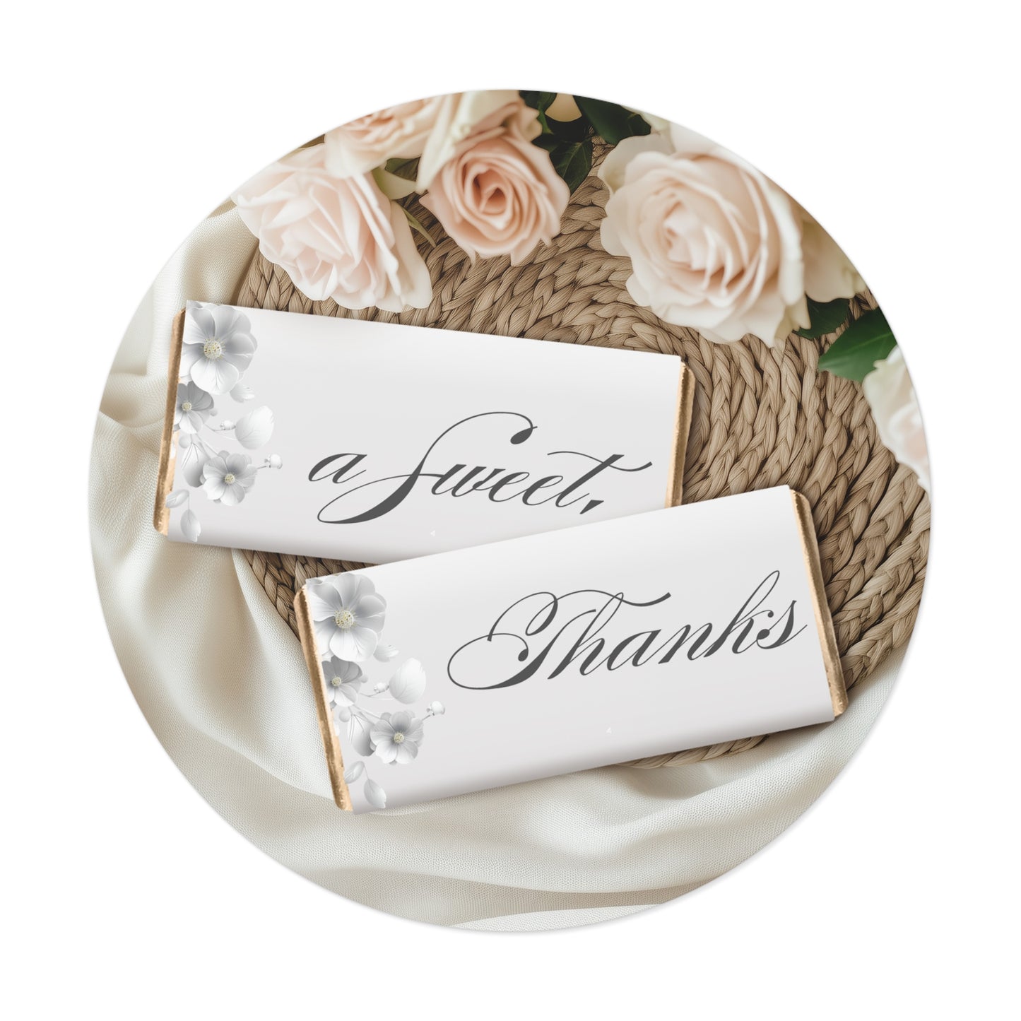 Elegant Floral Thank You Custom Vinyl Stickers | Wedding Favors, Bridal Party, DIY Decorations, Business Branding, Custom Gifts