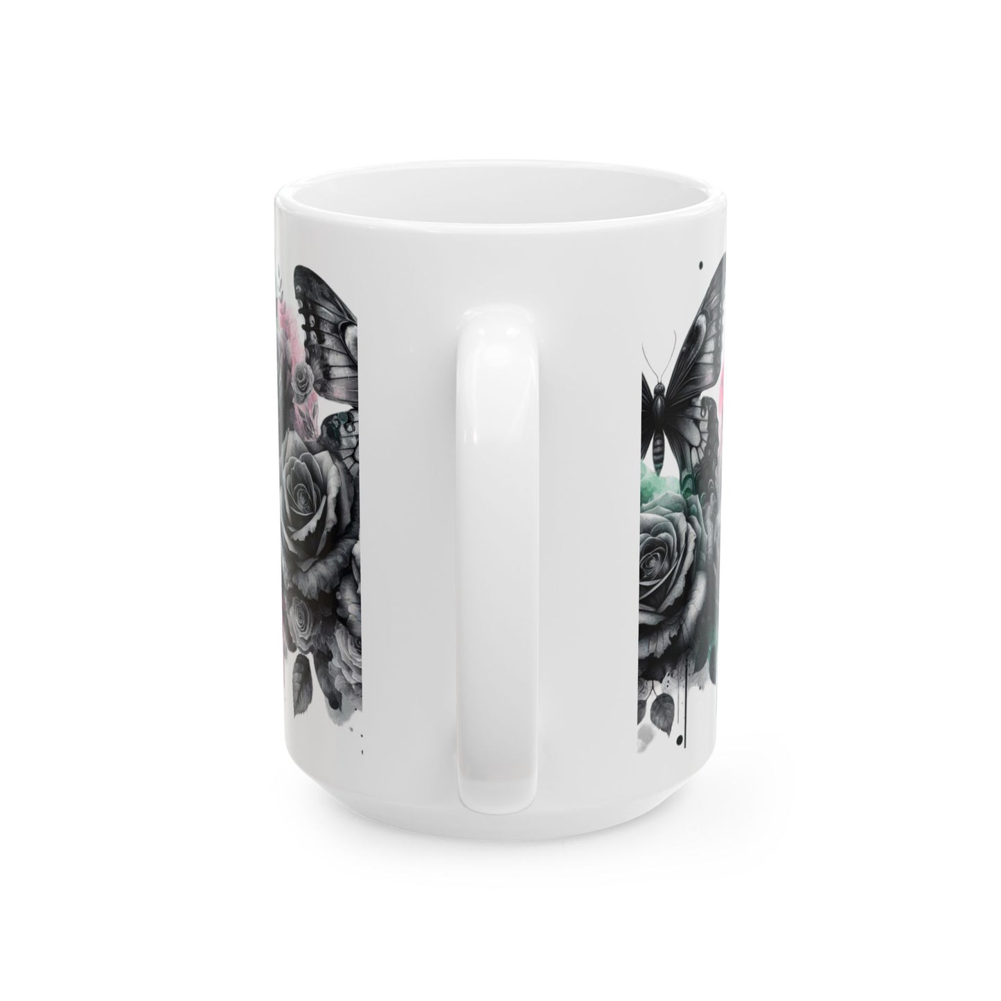 Inspirational Floral Butterflies Ceramic Mug - Keep Going Encouragement Gift