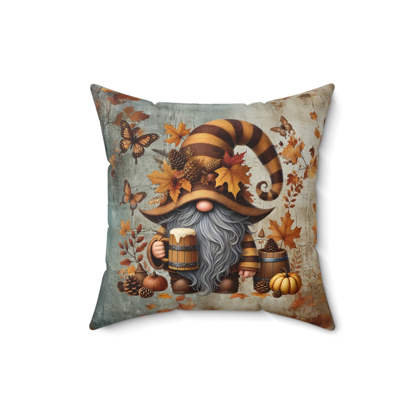 Autumn Gnome Pillow, Cozy Fall Home Decor, Harvest Cushion, Thanksgiving Decoration, Halloween Accent, Seasonal Gift