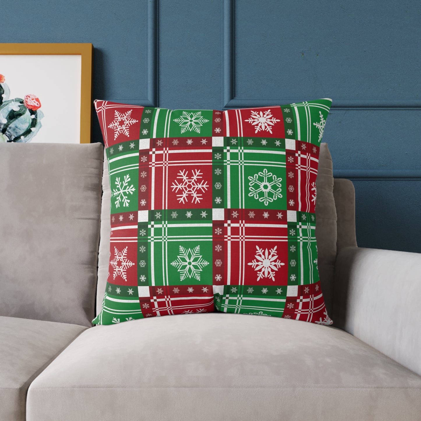 Holiday Humor Square Poly Canvas Pillow, Beautiful Two-Sided Holiday Decor Pillow for Home or Office, Accent for Any Room