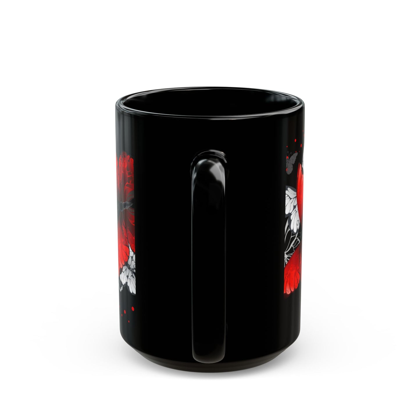 Elegant Butterfly Black Mug - 11oz & 15oz | Perfect Gift for Mothers, Nature Lovers