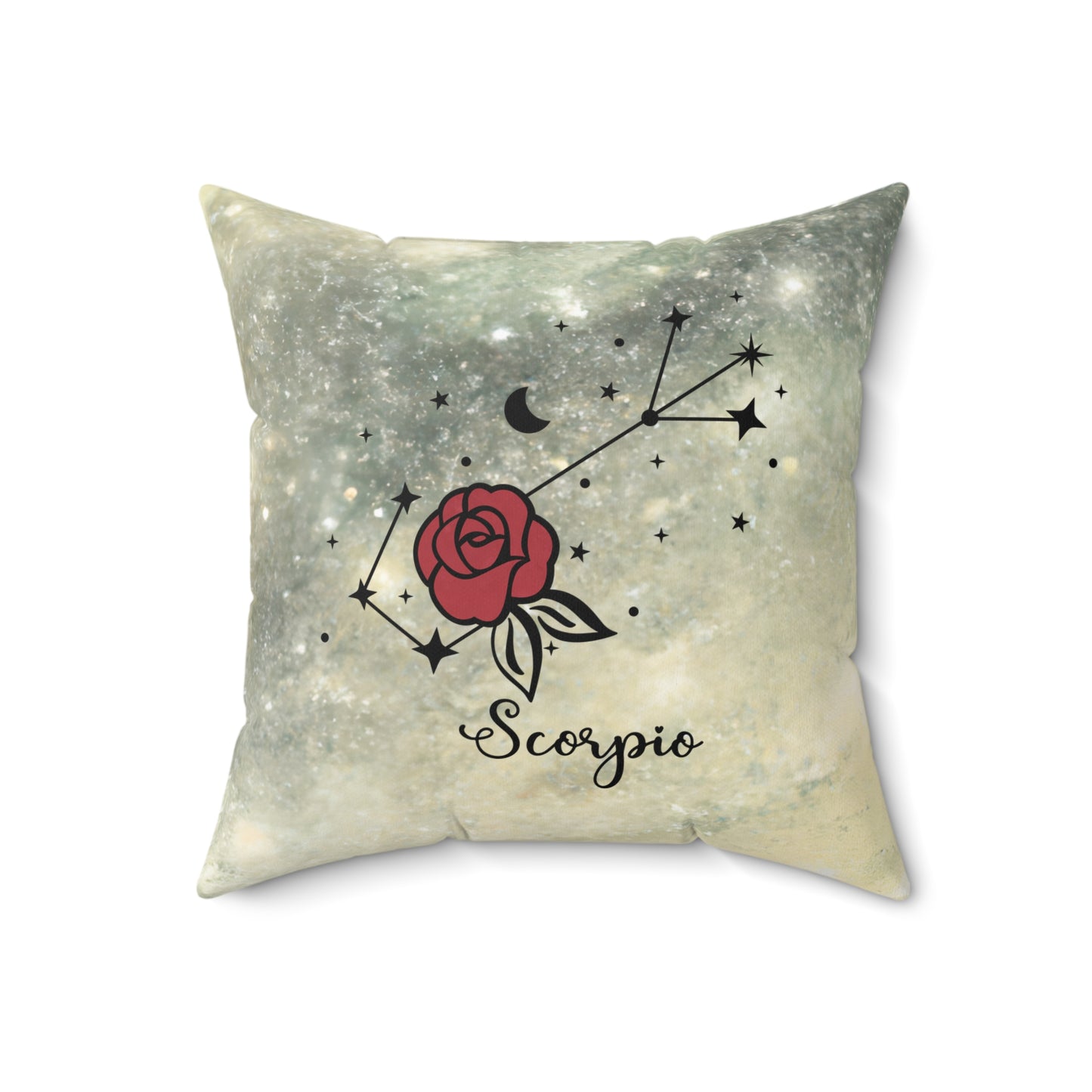 Astrology-Themed Square Pillow - Scorpio Zodiac Decor, Horoscope Gift, Astrology Home Accent, Celestial Throw Pillow, Zodiac Decor