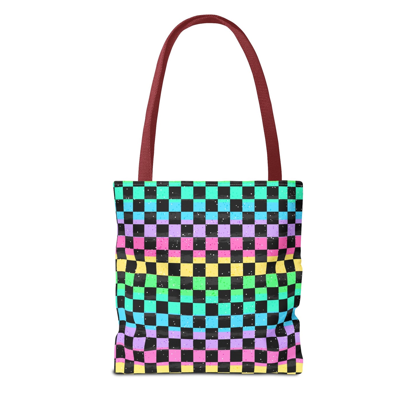 Colorful Checkerboard Tote Bag - Vibrant Reusable Shopping Bag, Eco-Friendly Gift, Summer Beach Accessory, Fashionable Everyday Tote