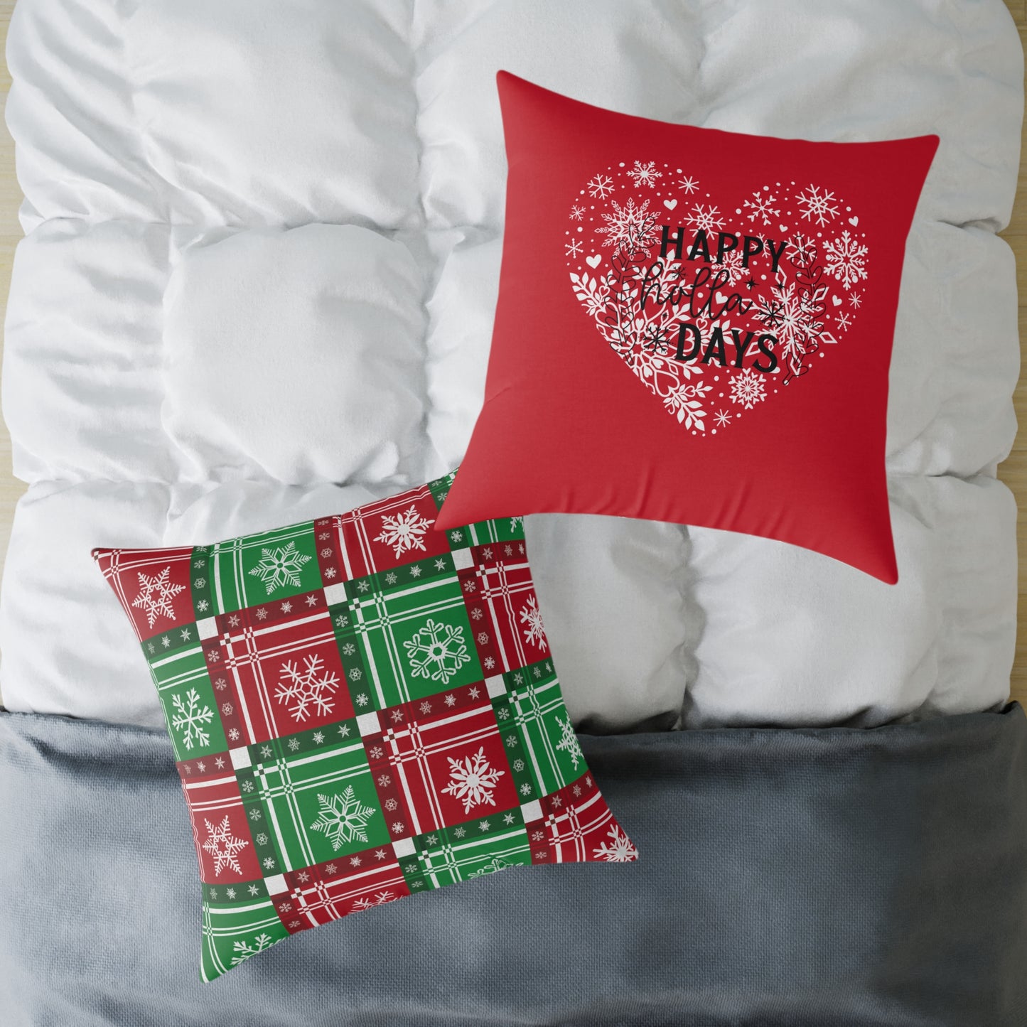 Holiday Humor Square Poly Canvas Pillow, Beautiful Two-Sided Holiday Decor Pillow for Home or Office, Accent for Any Room