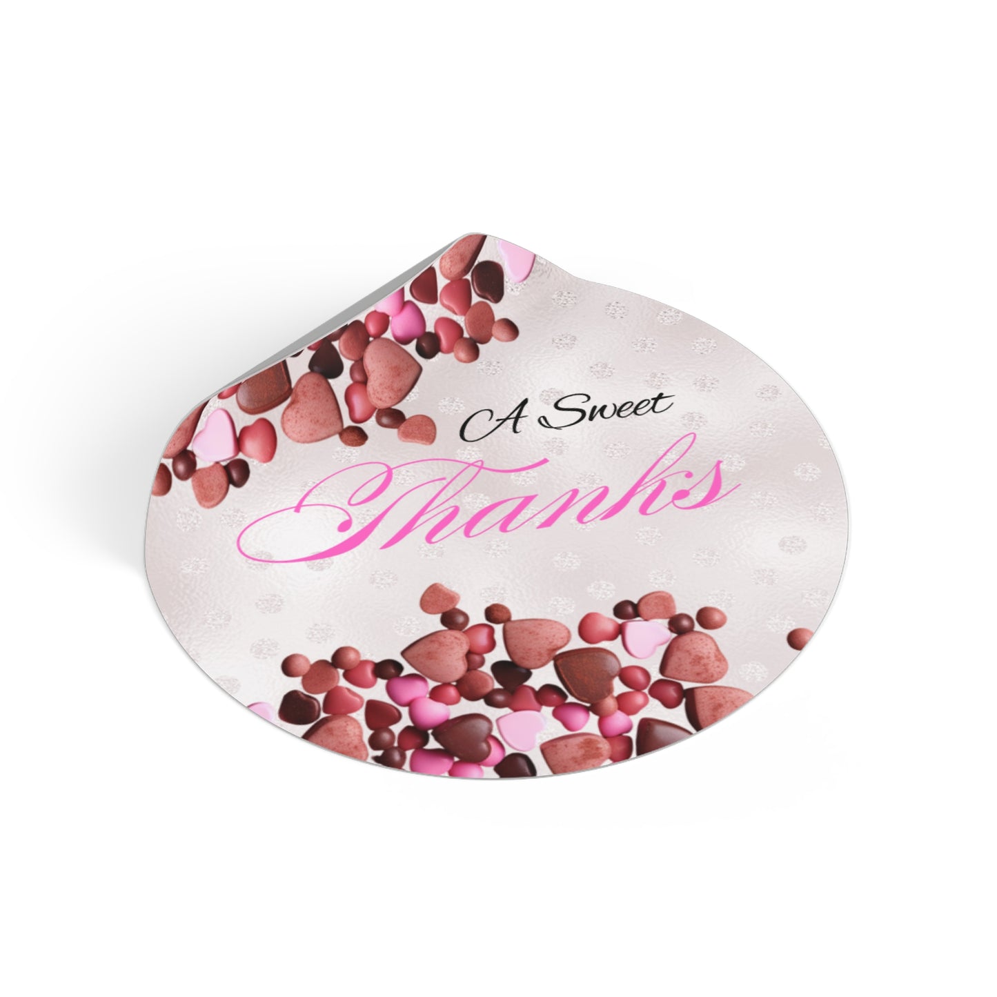 Sweet Heart Round Vinyl Stickers - Perfect For Personalized Wedding Favors, Cute Thank You Stickers, Heart Theme Party Labels, Custom Stickers for [...]