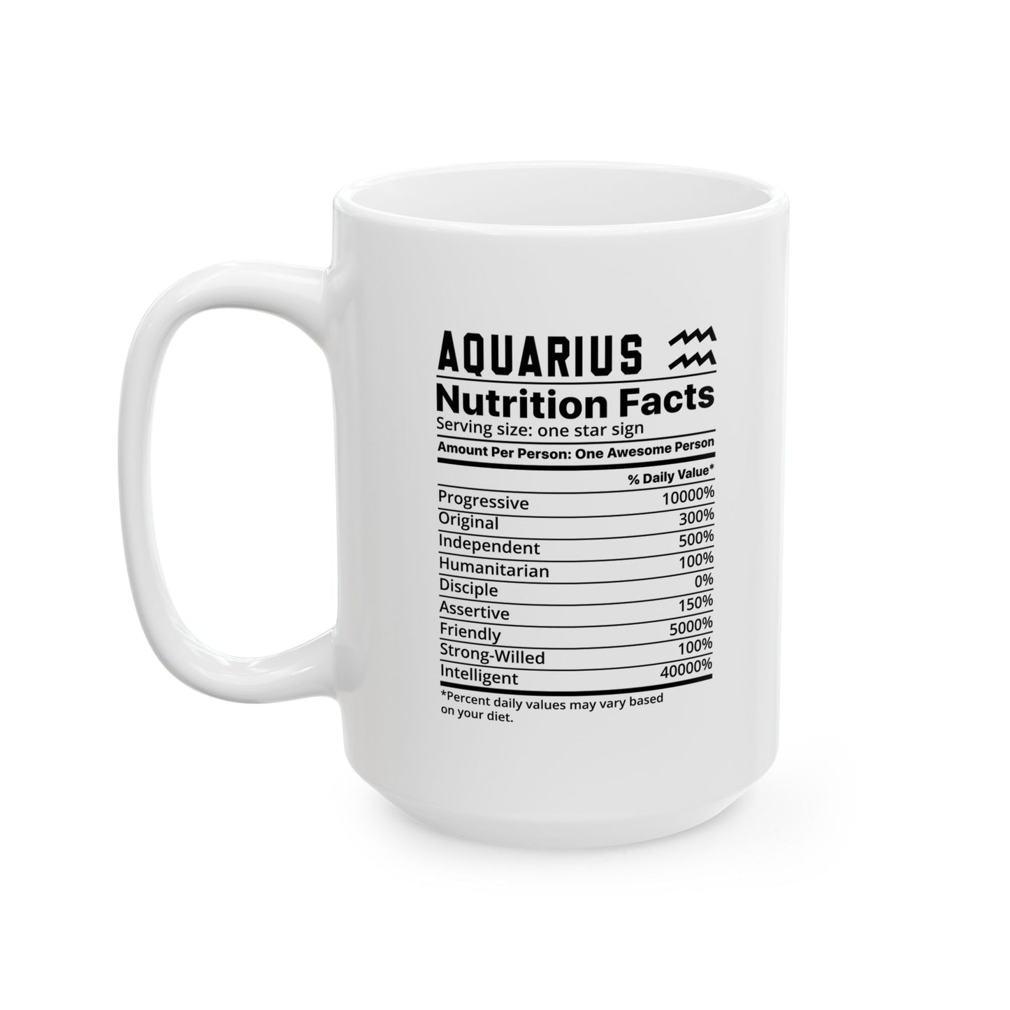 Zodiac Aquarius Ceramic Mug (11oz & 15oz) - Astrology Gift for Star Sign Lovers