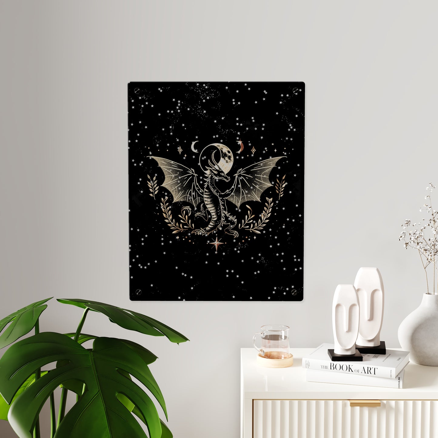 Mystical Dragon Acrylic Wall Art Panel - Celestial Home Decor