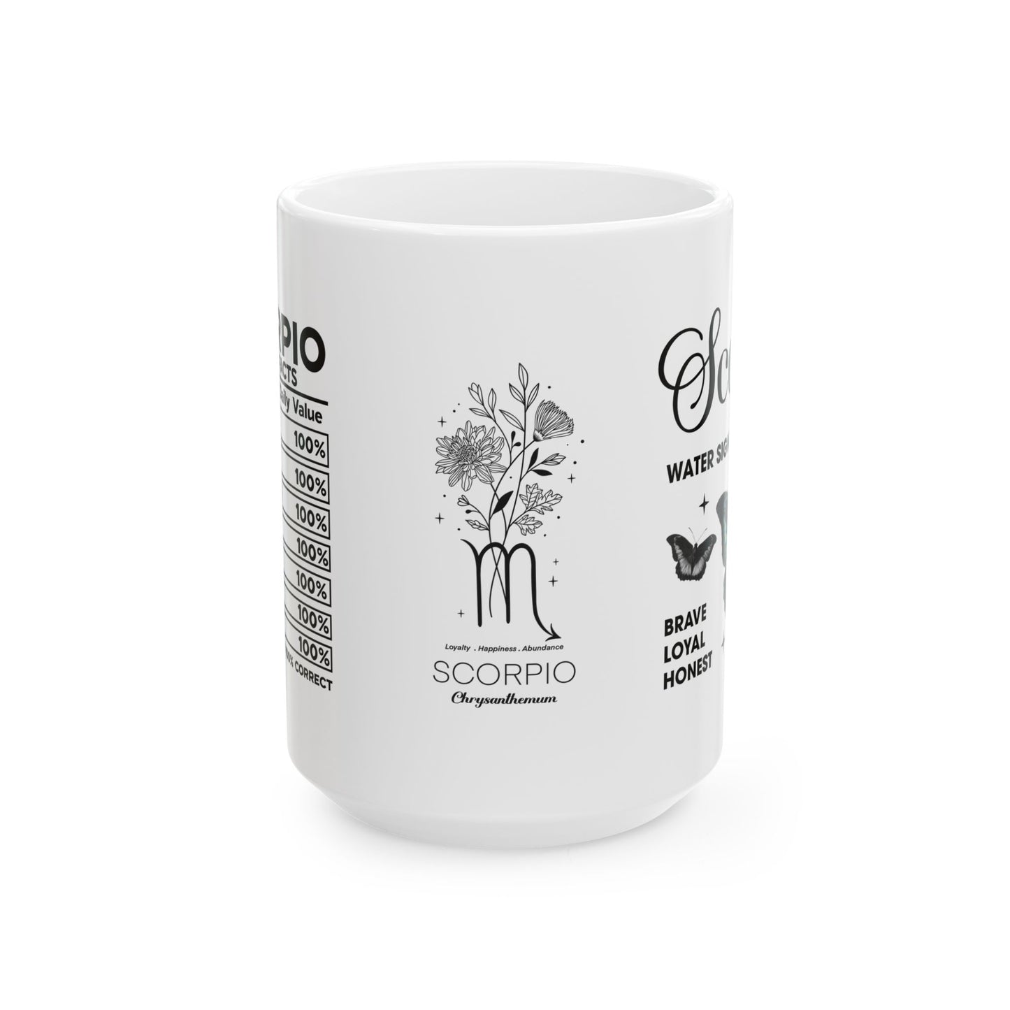 Scorpio Zodiac Ceramic Mug - Astrology Gift for Horoscope Lovers