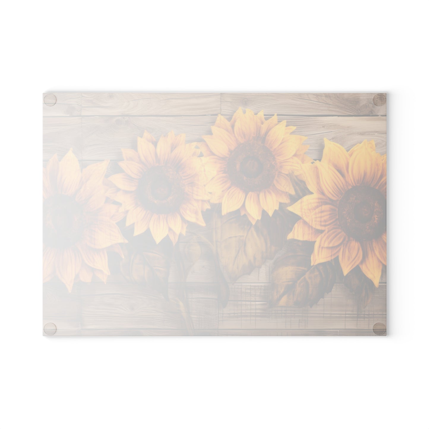 Sunflower Glass Cutting Board - Rustic Charm Kitchen Decor