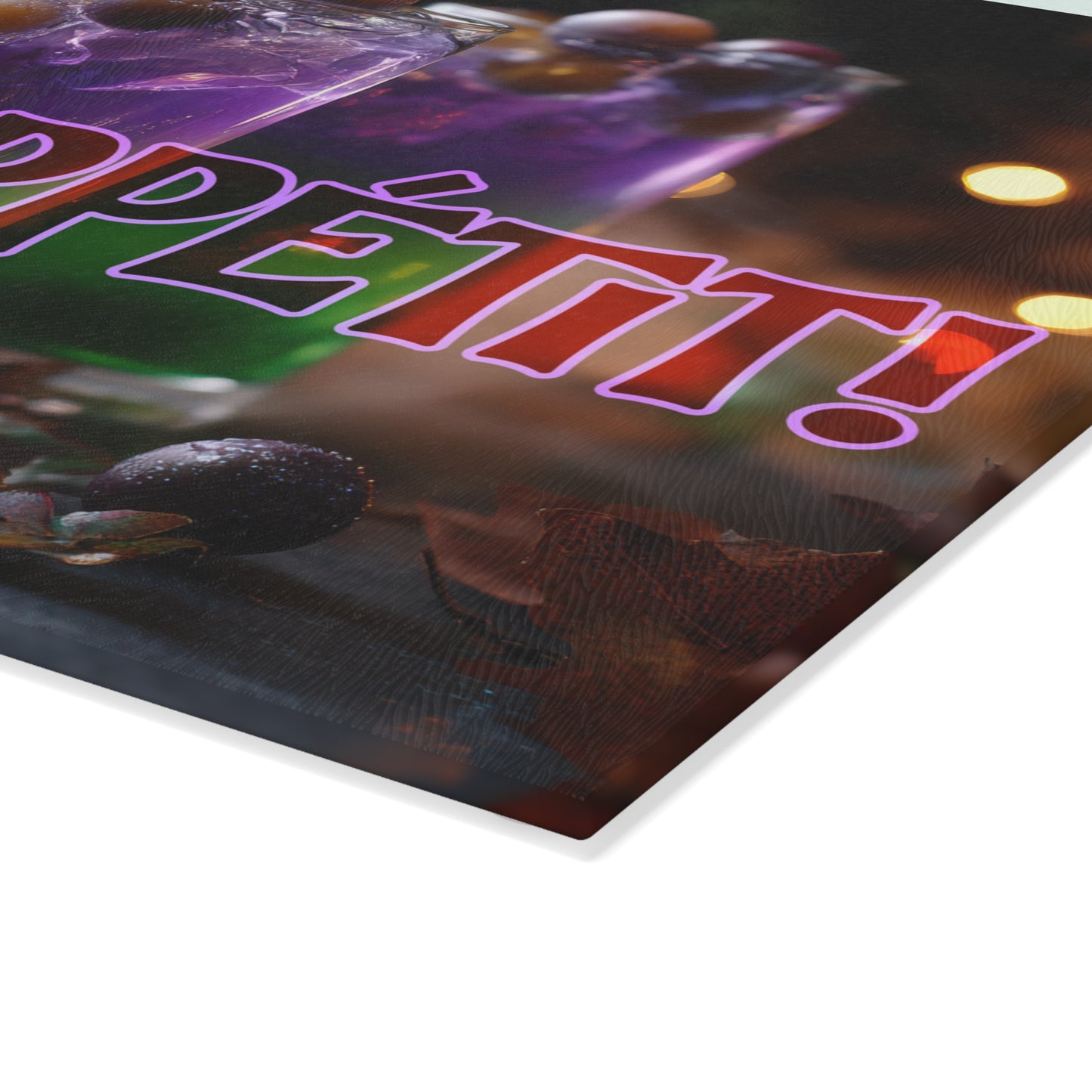 Spooky Bone Appétit Glass Cutting Board