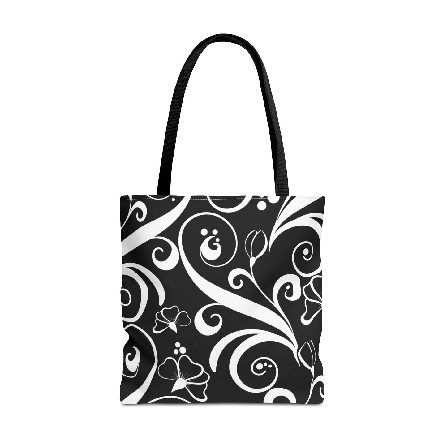 Fashionable Black and White Pattern Tote Bag (AOP), Stylish, Great Gift Idea for Birthdays, Holidays, Any Occasion for Anyone