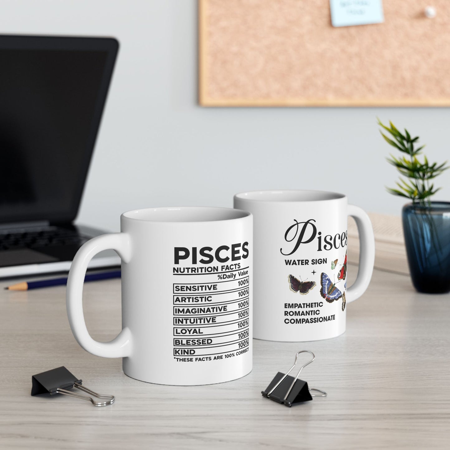Pisces Zodiac Ceramic Mug (11oz & 15oz) – Astrology Gift for Horoscope Lovers