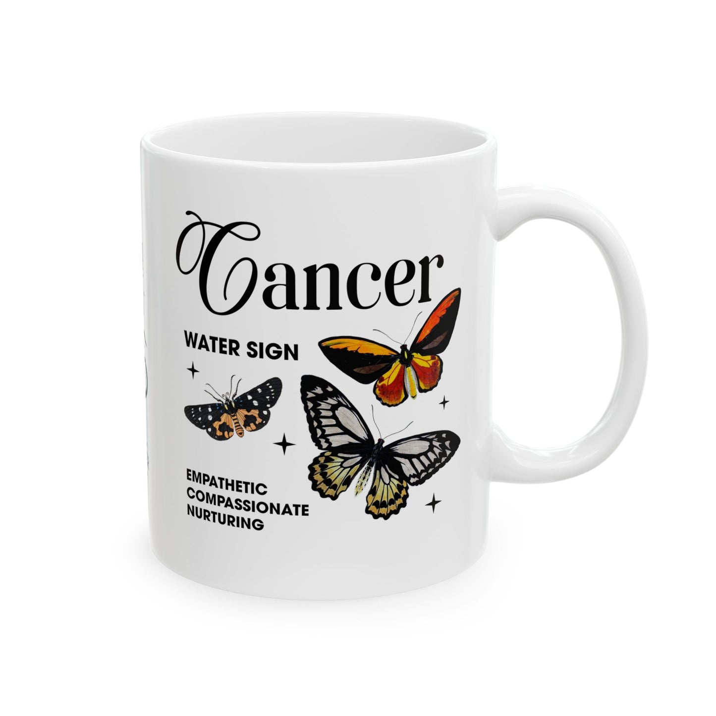 Cancer Zodiac Ceramic Mug – Empowering Design for Zodiac Lovers