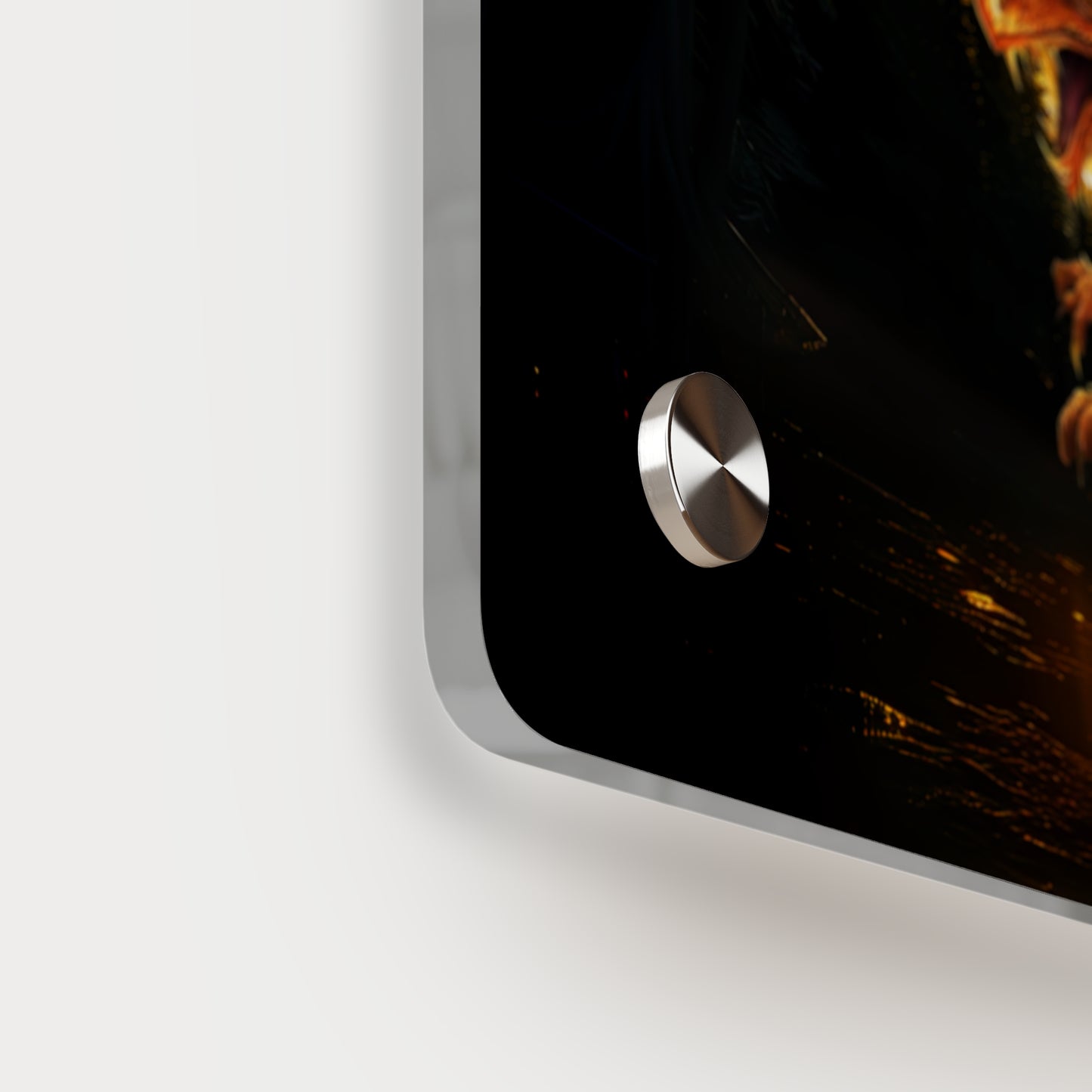 Gothic Theme Acrylic Wall Art Panel, Purple Dragon with Moon Background, Dragon Lovers, For Anyone, Accent for Any Room