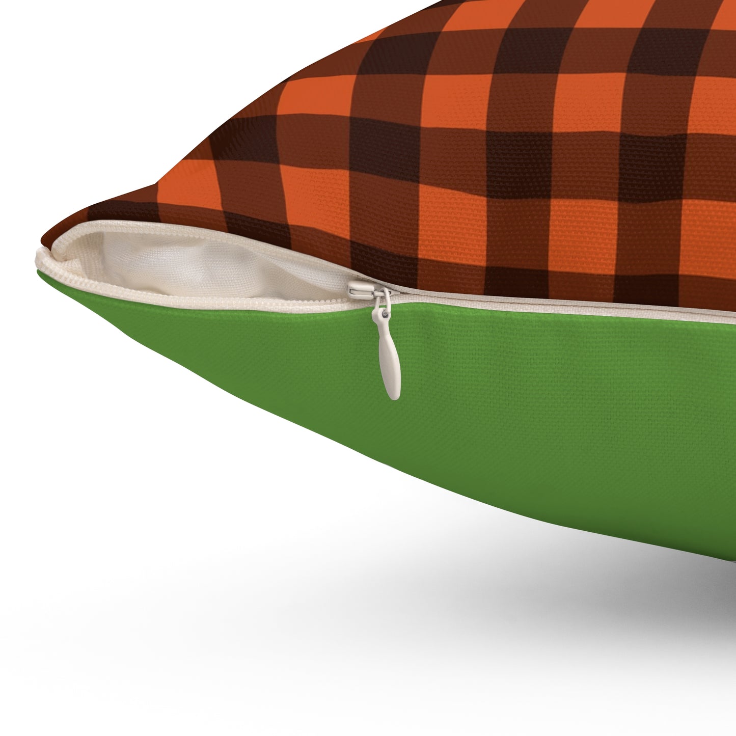 Festive Square Pillow Two-Sided with Plaid and HoHoHo Paw Prints, Stylish Decor for Pet Lovers During the Holidays, Charming Accent for Any Room