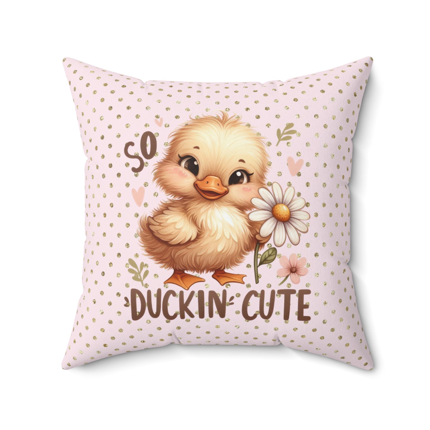 Cute Duckling Throw Pillow, Soft Decorative Cushion, Nursery Decor, Gift for Baby Shower, Adorable Home Accent