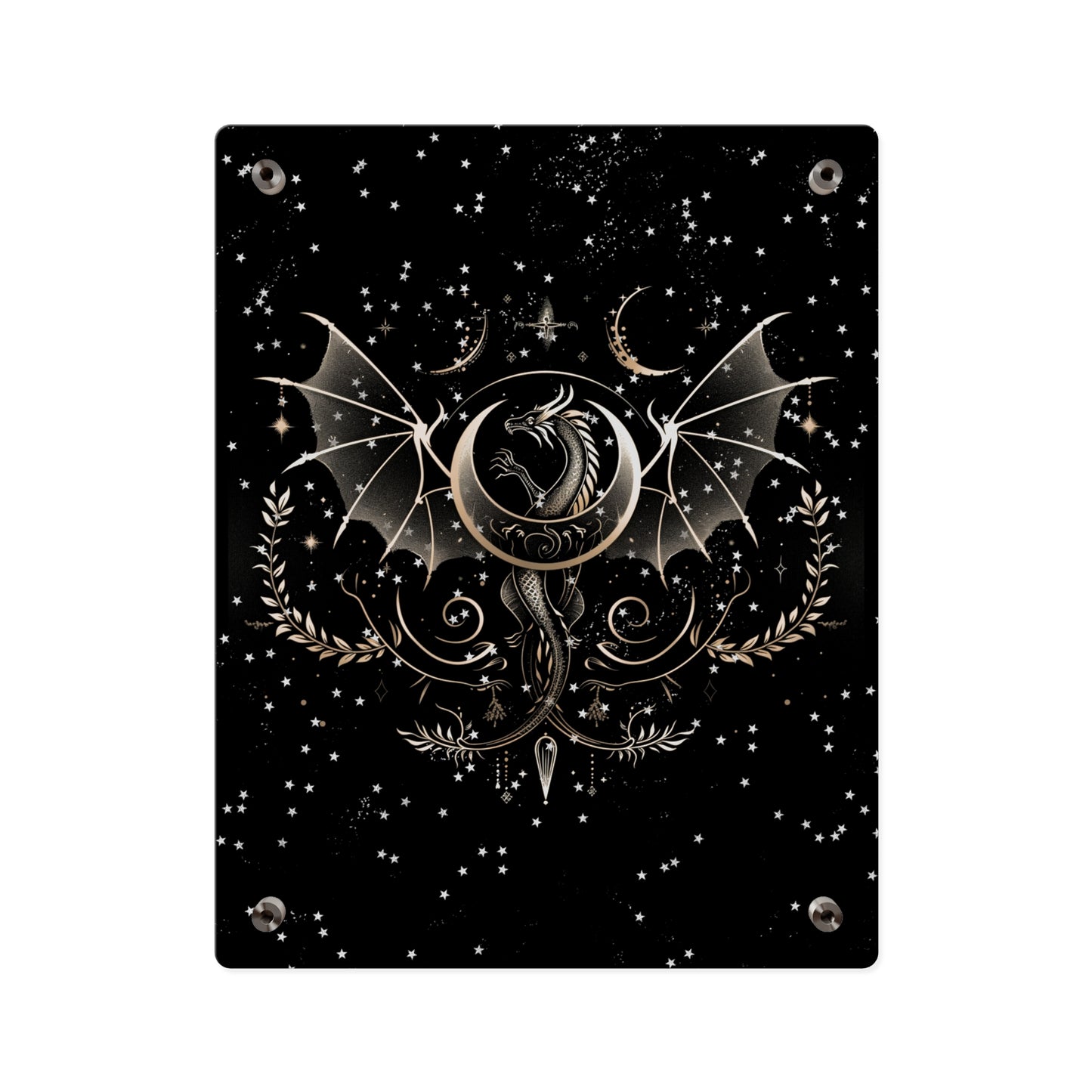 Mystical Dragon Acrylic Wall Art Panels - Celestial Decor for Fantasy Lovers