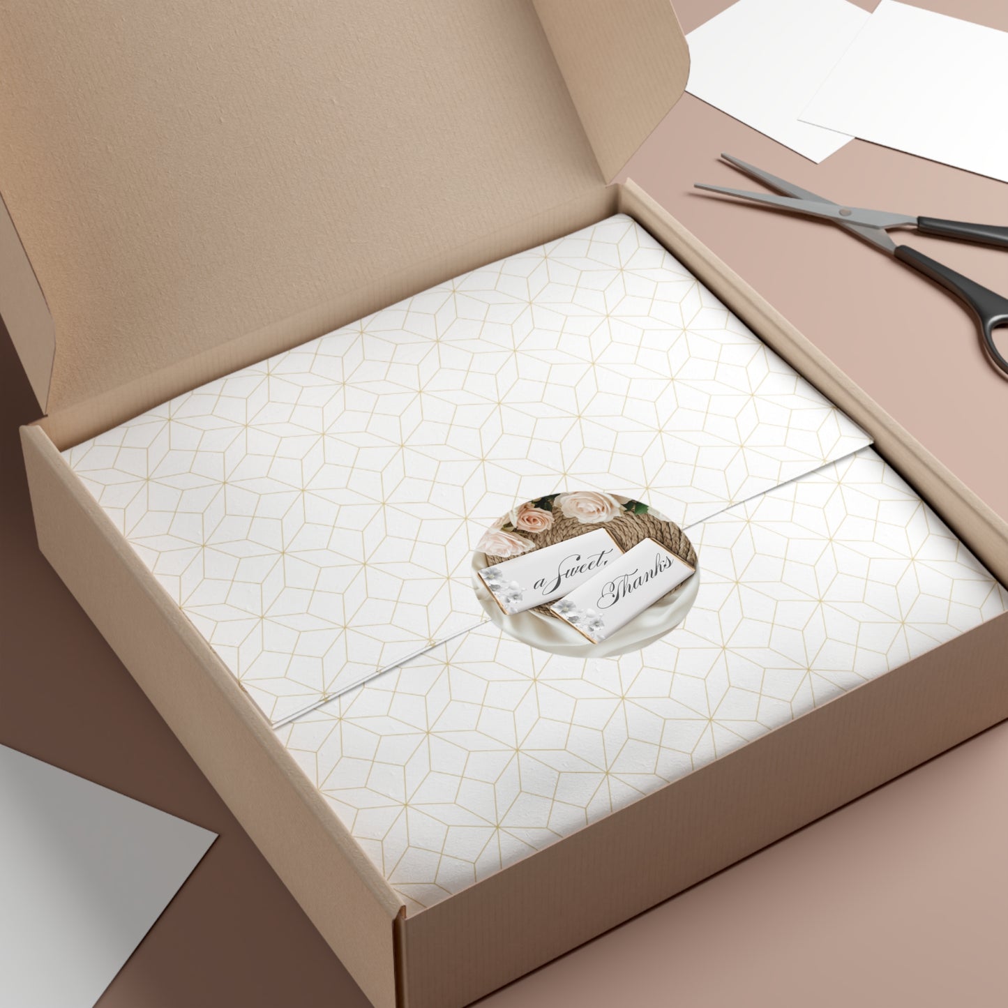 Elegant Floral Thank You Custom Vinyl Stickers | Wedding Favors, Bridal Party, DIY Decorations, Business Branding, Custom Gifts