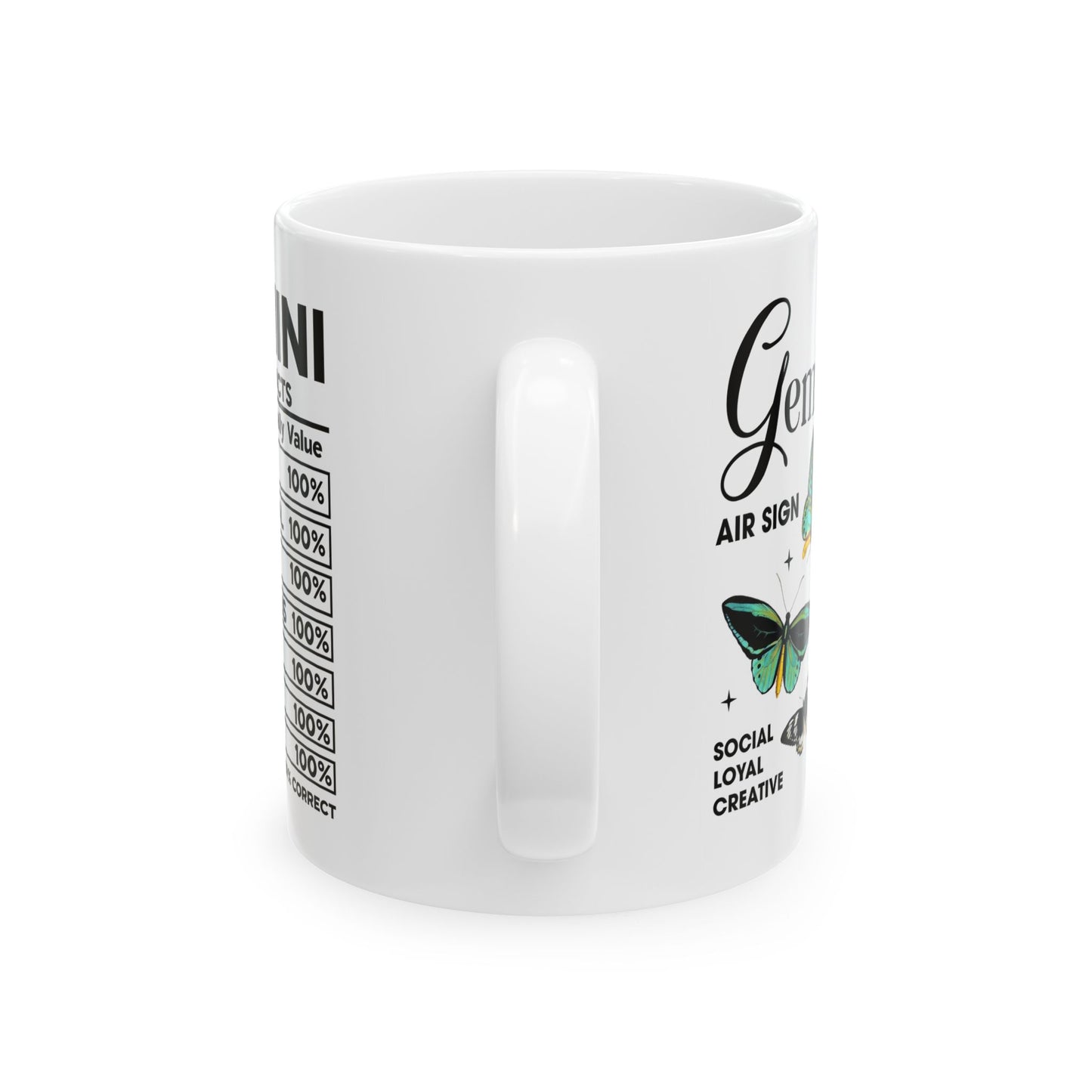 Gemini Zodiac Ceramic Mug – 11oz & 15oz – Astrology Gift for Star Sign Lovers