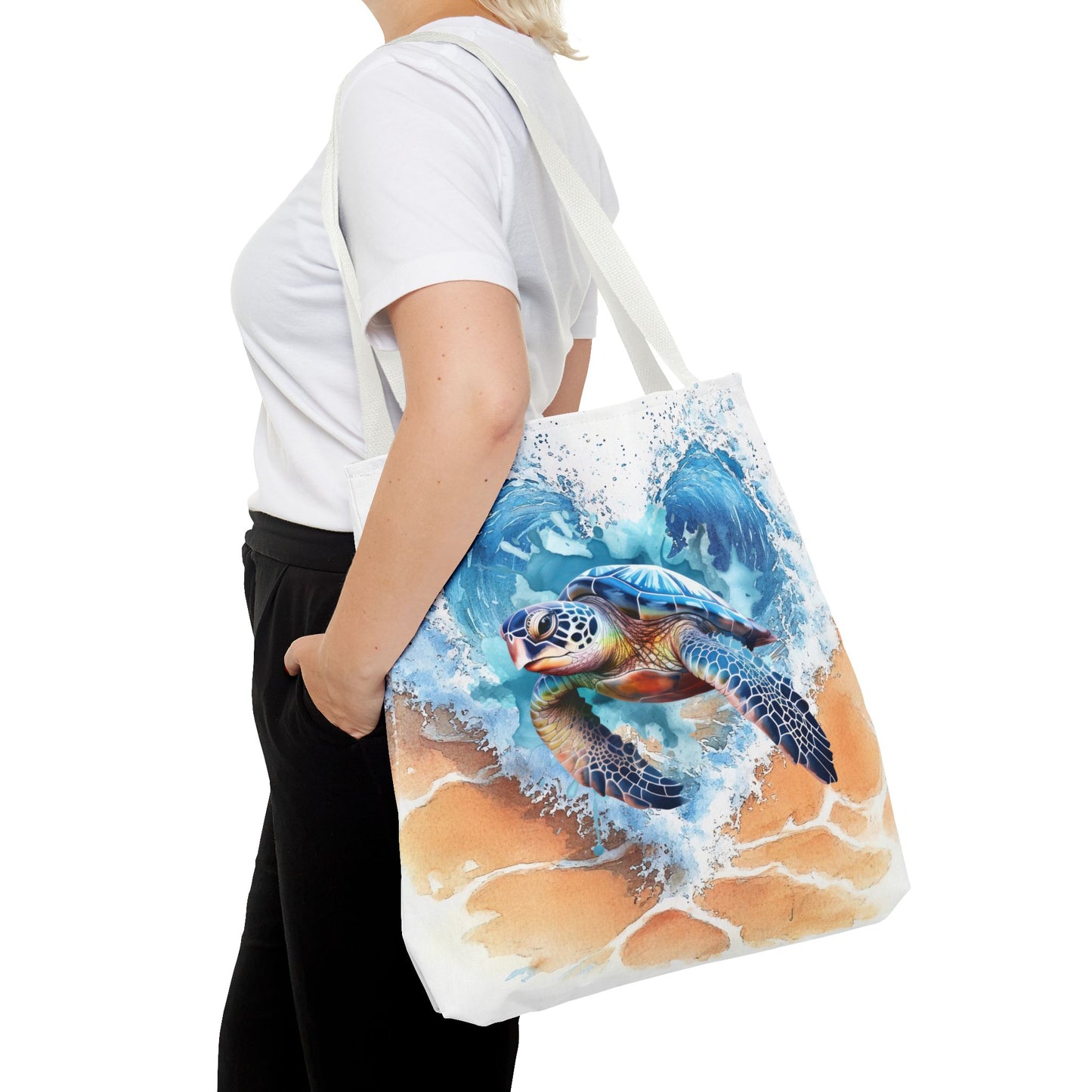 Ocean Turtle Tote Bag - Eco-Friendly, Beach Vibes, Summer Gift, Sea Life Accessory, Environmental Awareness