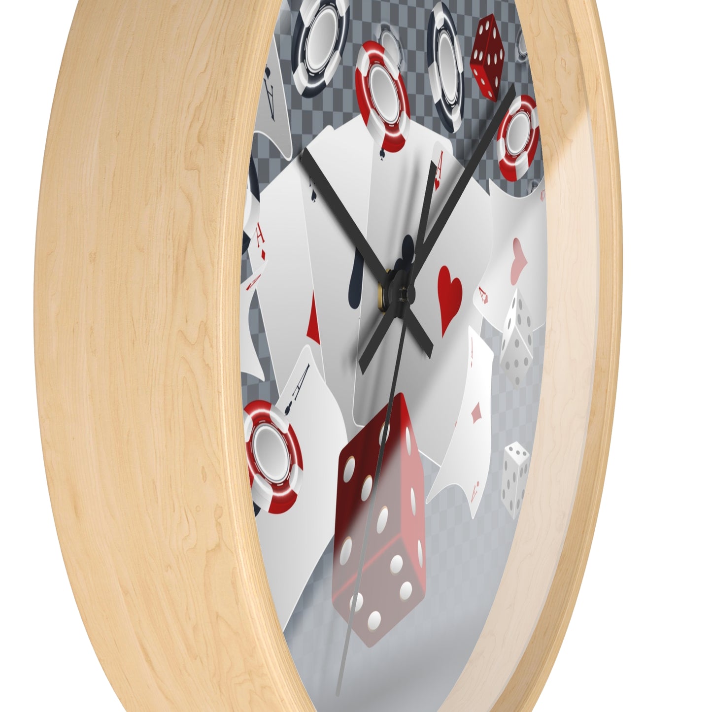 Poker Wall Clock - Game Room Man Cave Decor Gift