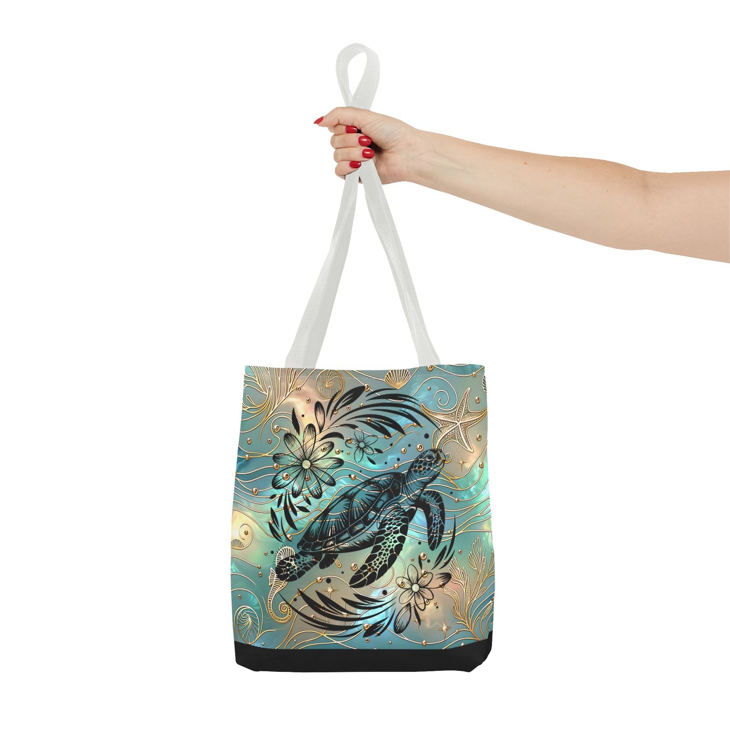 Ocean-Inspired Turtle Tote Bag - Beach Lover's Canvas Eco-Friendly Summer Gift