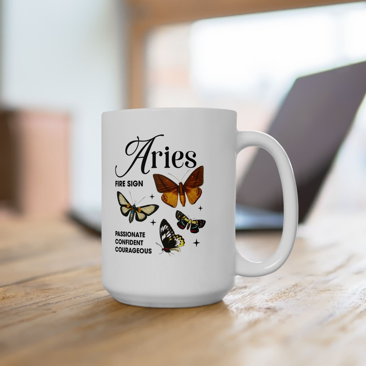 Zodiac Aries Ceramic Coffee Mug (11oz, 15oz) - Astrology Gift for Star Sign Lovers