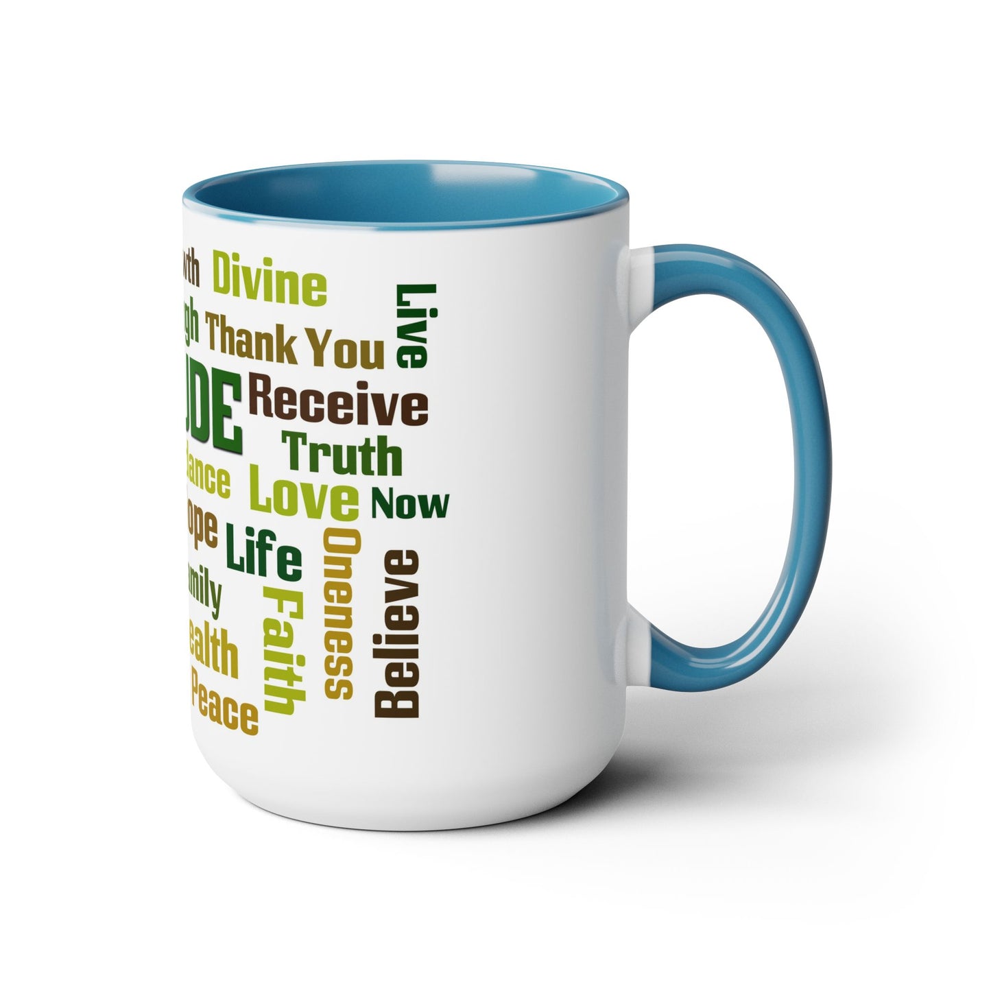 Inspirational Two-Tone Coffee Mugs,15oz, Coffee, Tea, Hot Chocolate Lovers, Gift Idea for Family, Friends and Co-Workers, for Any Occasion