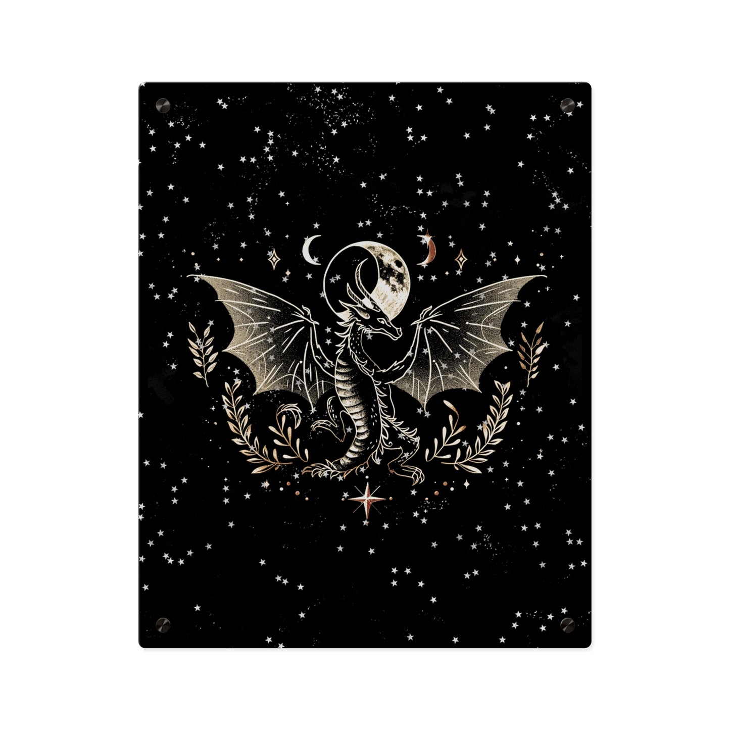 Mystical Dragon Acrylic Wall Art Panel - Celestial Home Decor