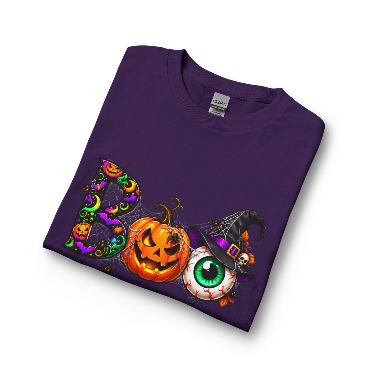 Halloween Boo Pumpkin and Witch Hat Long Sleeve T-Shirt