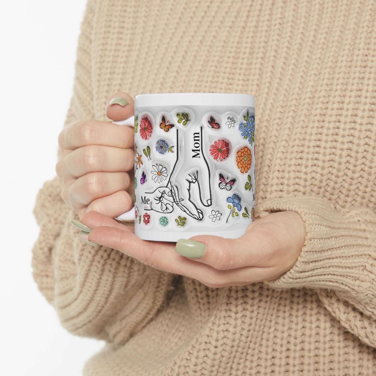 Floral Ceramic Mug for Mom - 11oz & 15oz
