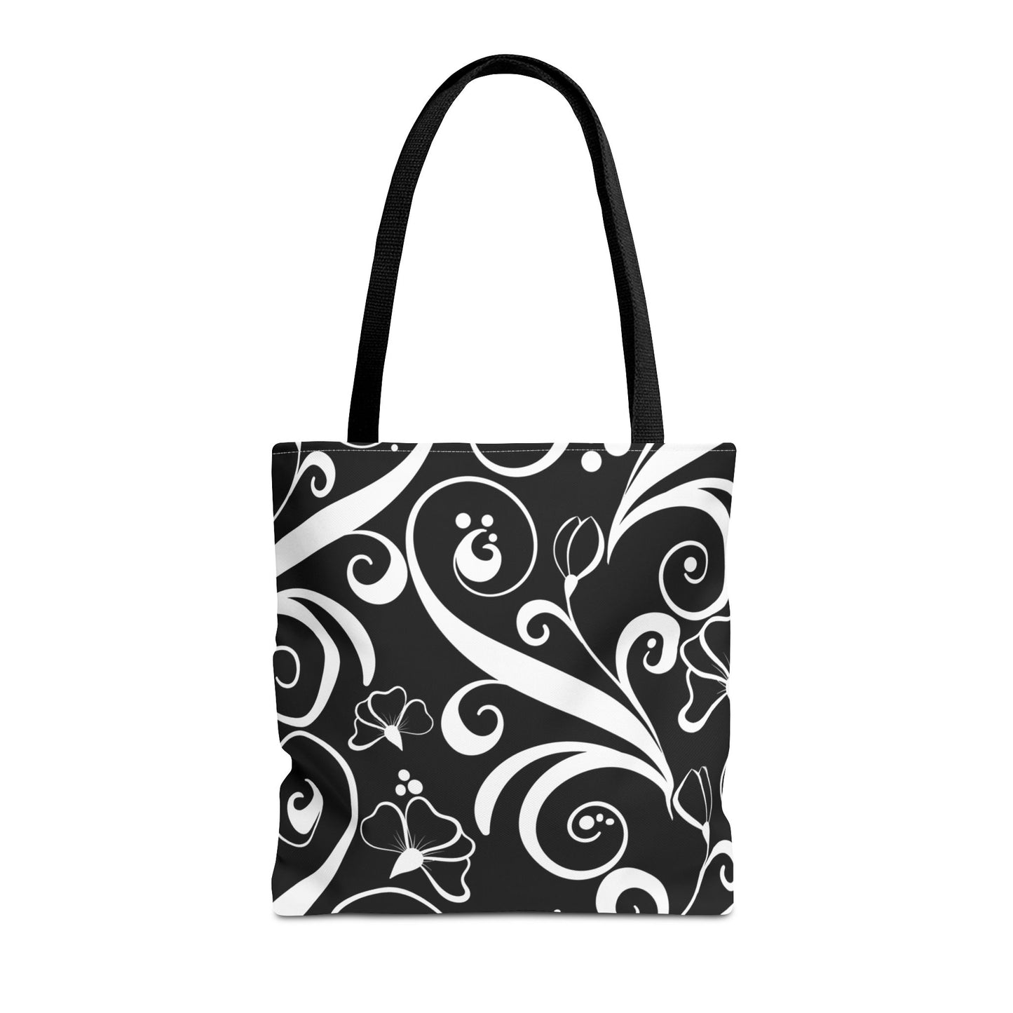 Fashionable Black and White Pattern Tote Bag (AOP), Stylish, Great Gift Idea for Birthdays, Holidays, Any Occasion for Anyone