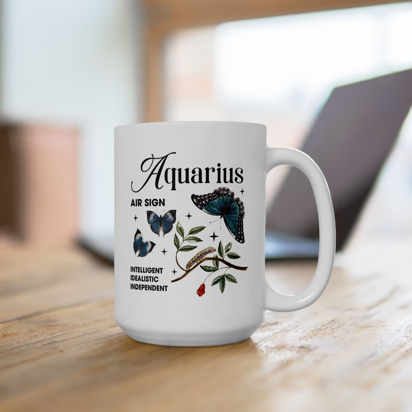 Zodiac Aquarius Ceramic Mug (11oz & 15oz) - Astrology Gift for Star Sign Lovers