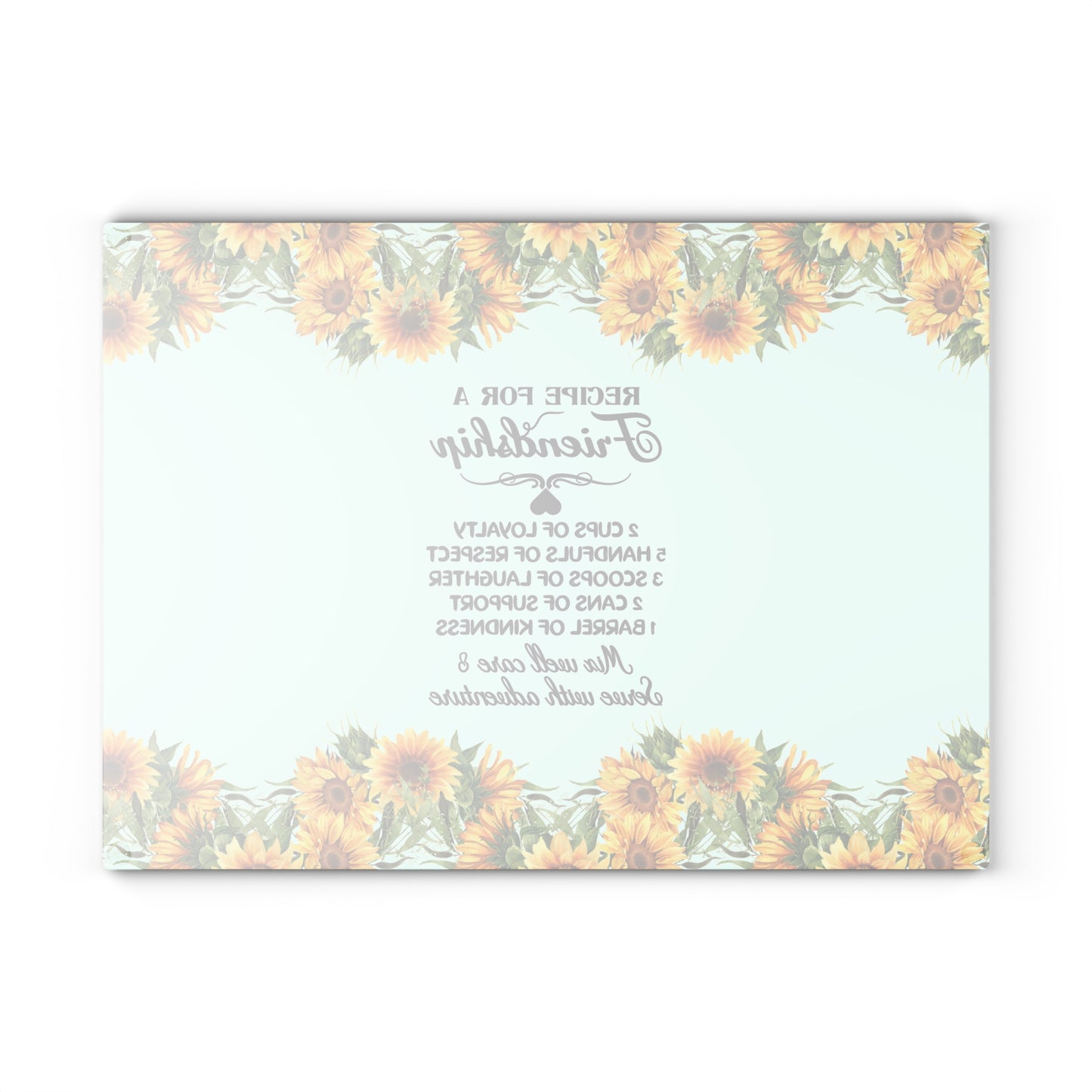 Glass Cutting Board Friendship Quote - Kitchen Essential Gift