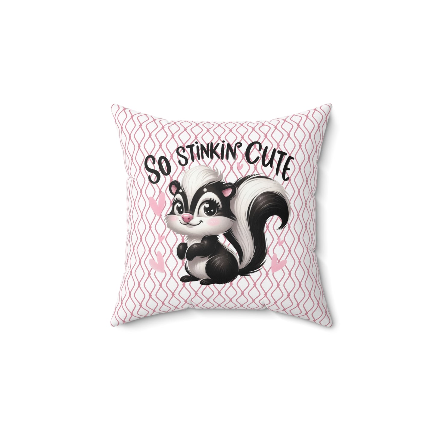 So Stinkin' Cute Skunk Pillow | Decorative Throw Pillow, Cute Home Decor, Kids Room Accessory, Gift for Animal Lovers, Nursery Decoration