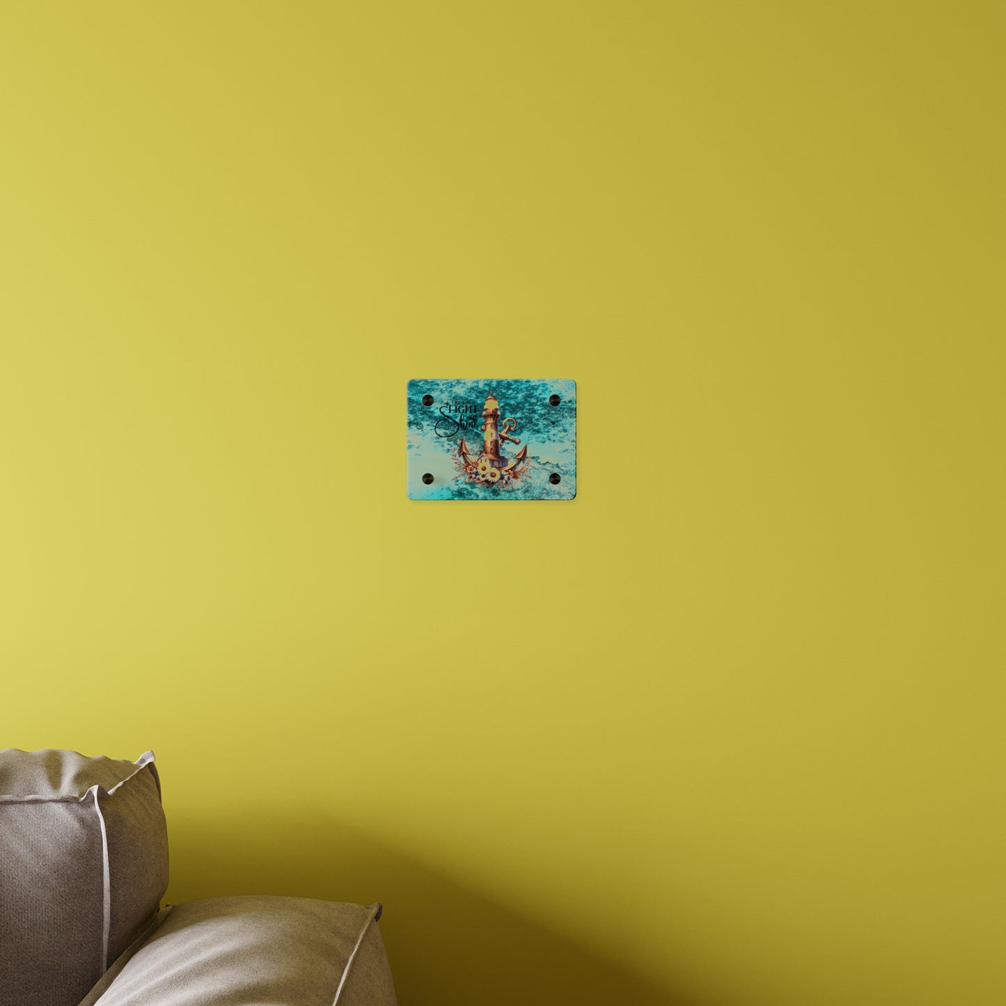 Nautical Acrylic Wall Art Panel - "Let Your Light Shine" Home Decor