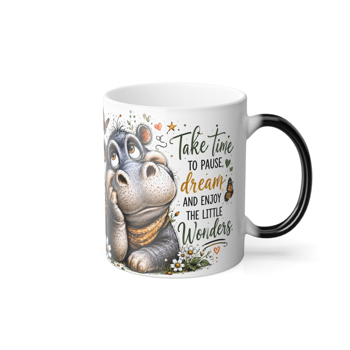 Take Time to Pause and Dream  Hippo Color-Changing Mug