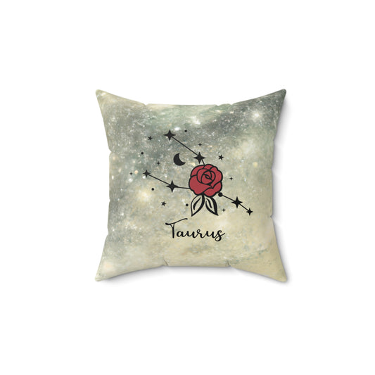 Taurus Zodiac Pillow, Astrological Decor, Celestial Cushion, Zodiac Gift, Home and Living, Astrology Pillow