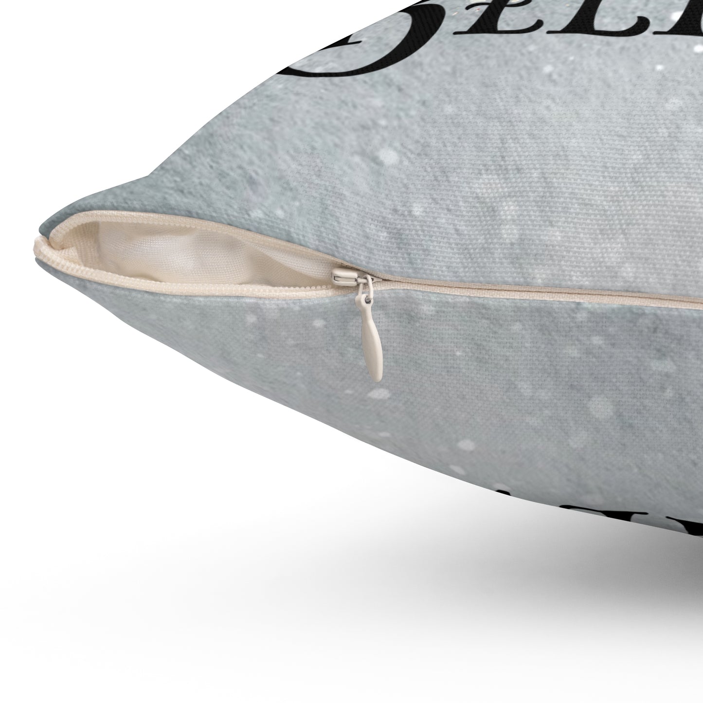 Christmas Train Decor Pillow - 'Believe' Spun Polyester Square Cushion Holiday Decor