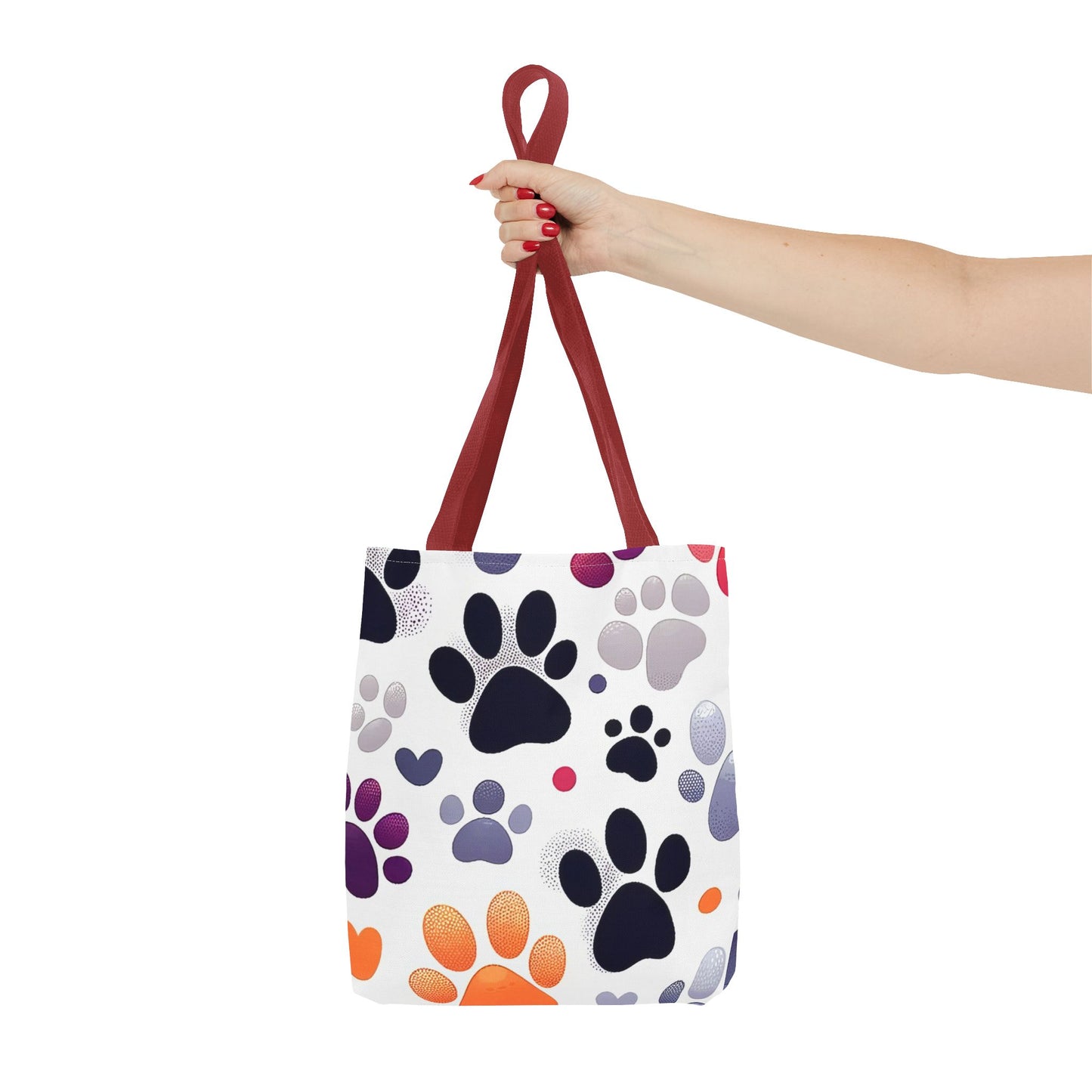 Paw Print FashionableTote Bag (AOP), Stylish, Animal Lovers, Pet Lovers, Great Gift Idea for Birthdays, Holidays or Any Occasion for Anyone