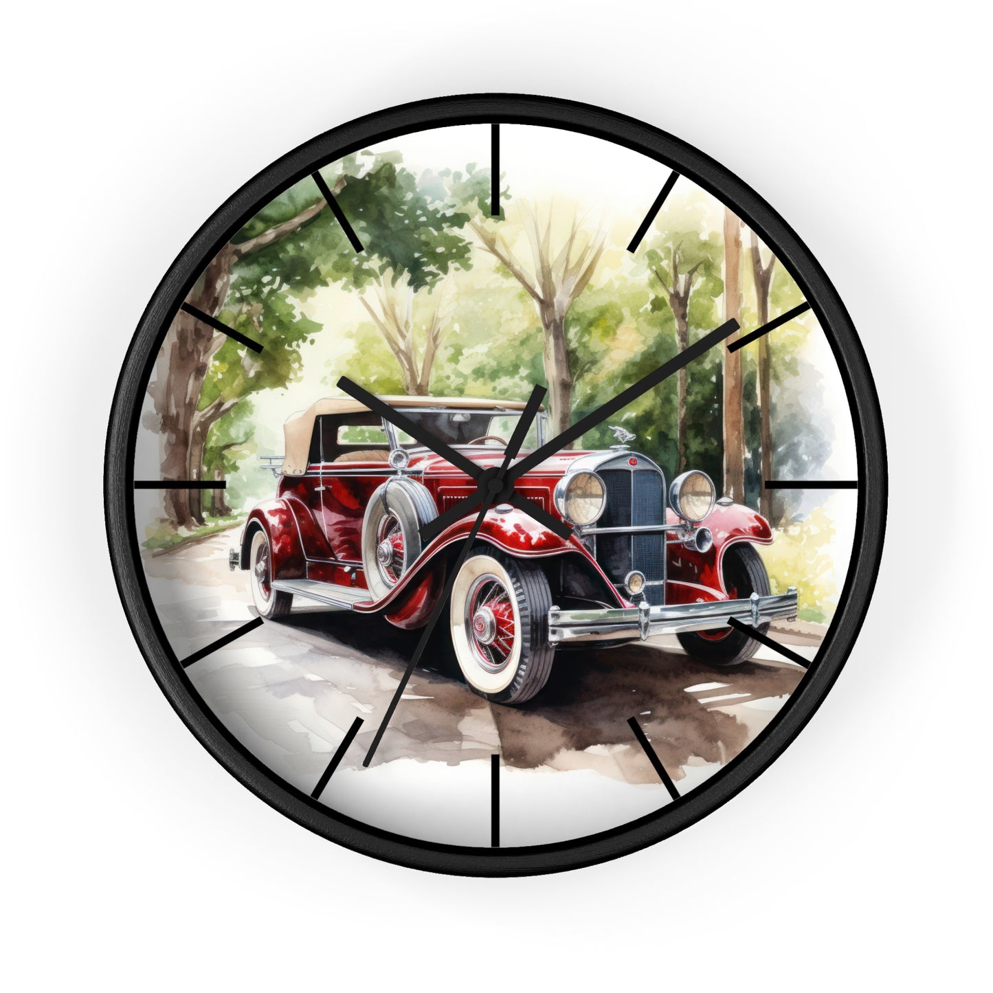 Classic Car Wall Clock - Vintage Automotive Home Office Decor