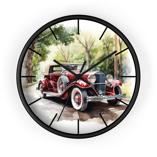 Classic Car Wall Clock - Vintage Automotive Home Office Decor