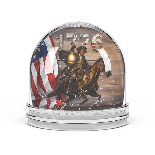 American Revolution Themed Snow Globe, Patriotic Home Decor, Unique Gift for History Lovers, Memorial Day, 4th of July Decoration