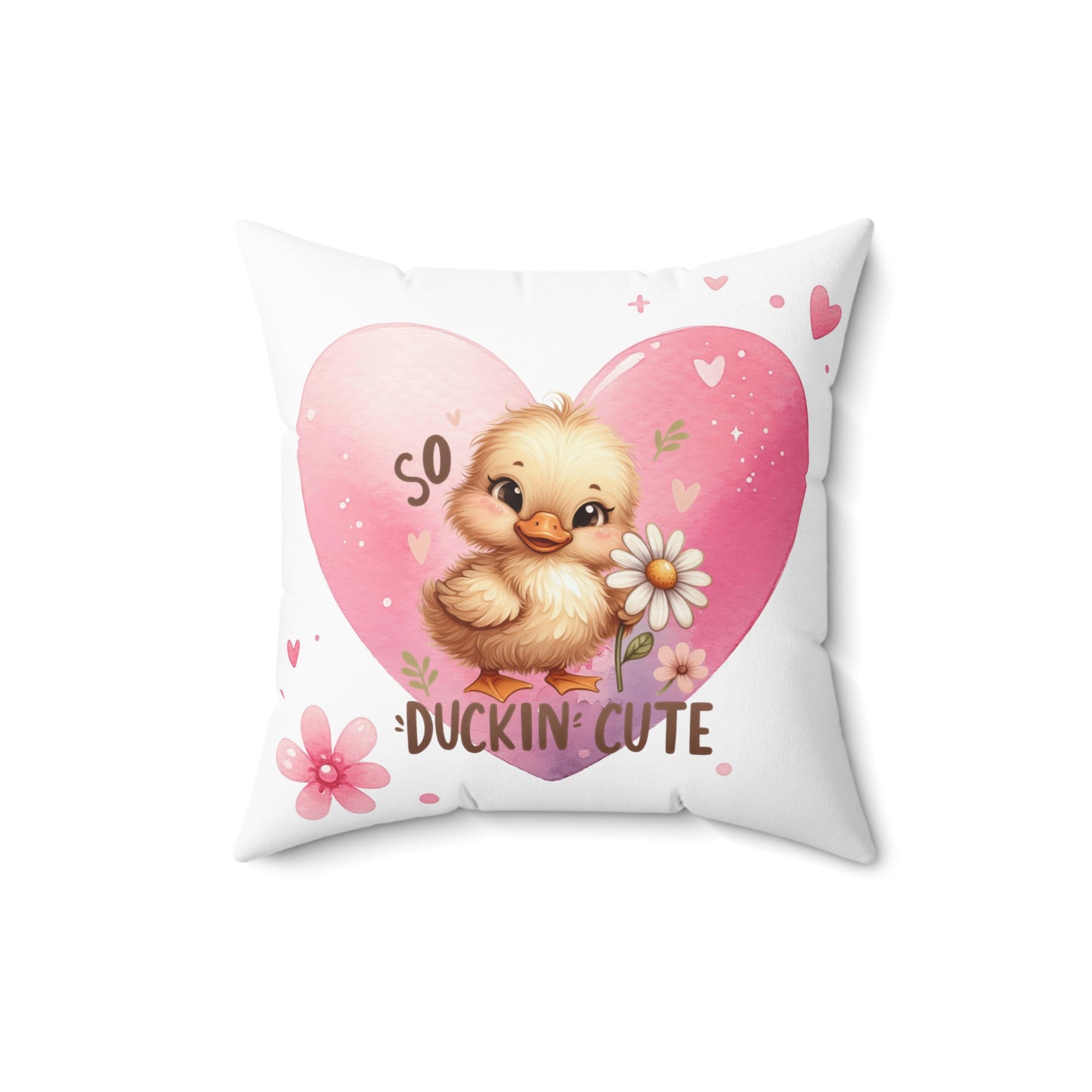 Cute Duck Pillow, Adorable Home Decor, Gift for Kids, Springtime Accent, Nursery Decoration, Children's Room Pillow