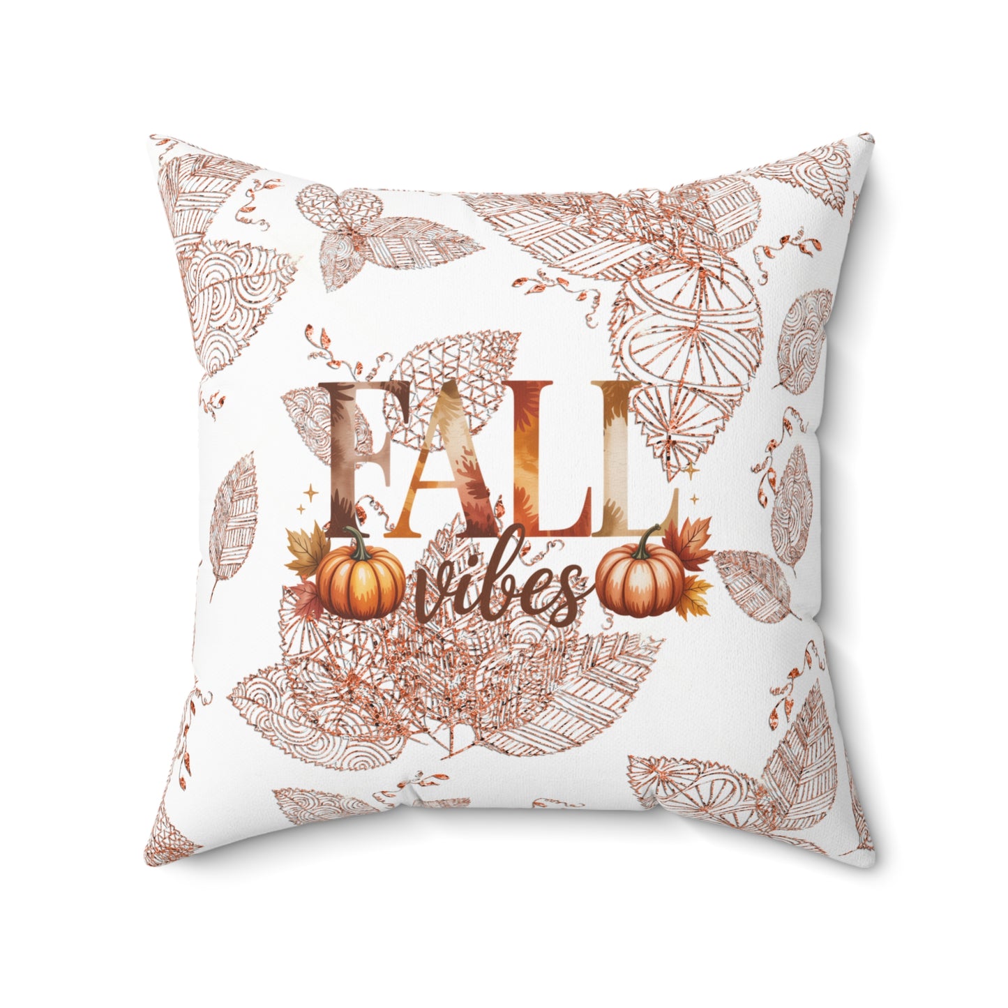 Fall Vibes Decorative Pillow, Cozy Autumn Accent, Pumpkin Decor, Seasonal Home Accent, Harvest Celebration Cushion