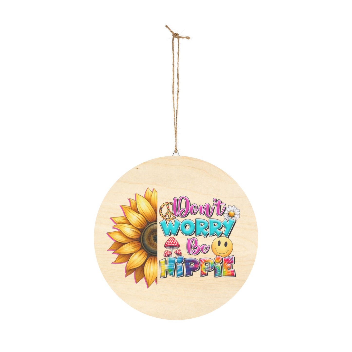 Rustic Charm Decor Wood Signs - Hippie Peace Lovers Home Office Gift