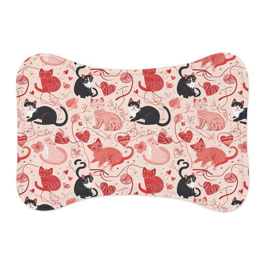 Cute Cat Design Pet Feeding Mats, Animal Lover Gifts, Dog Bowl Mat, Cat Food Dish, Pet Accessories for Home Decor